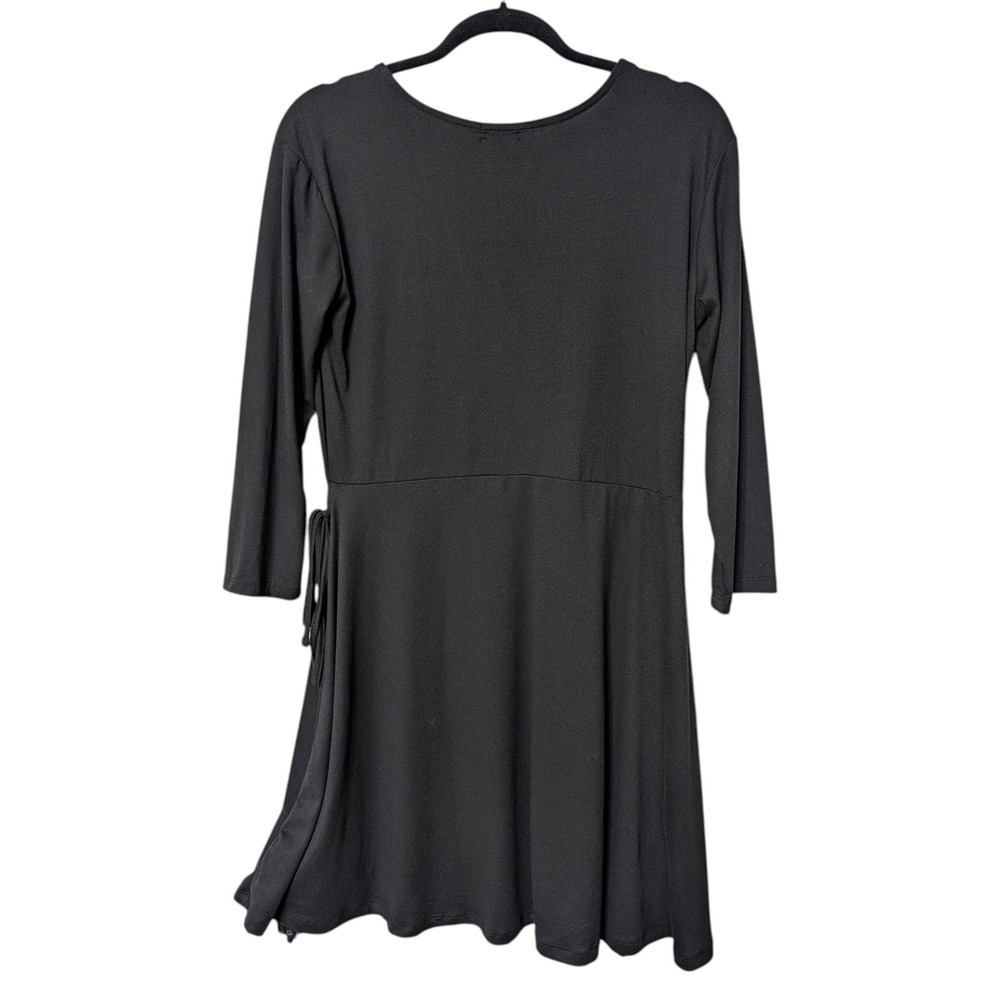 Rue21 Womens Little Black Wrap V-Neck 3/4 Sleeve Mini Dress XL NWT - Picture 2 of 6